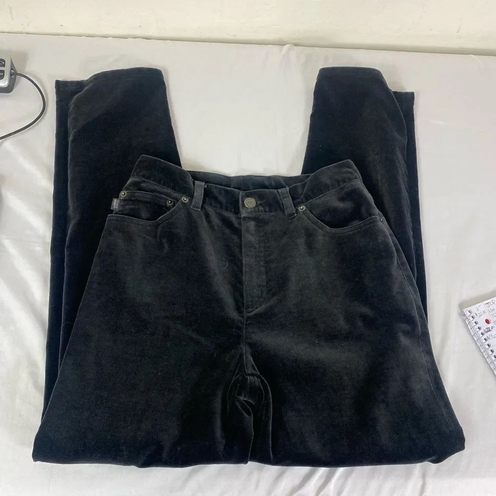 Ralph Lauren Black stretchy Velour strength leg Pants